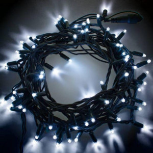 Catena 120 LED Bianco Freddo Flash Natale Senza Cavo Levante Shop