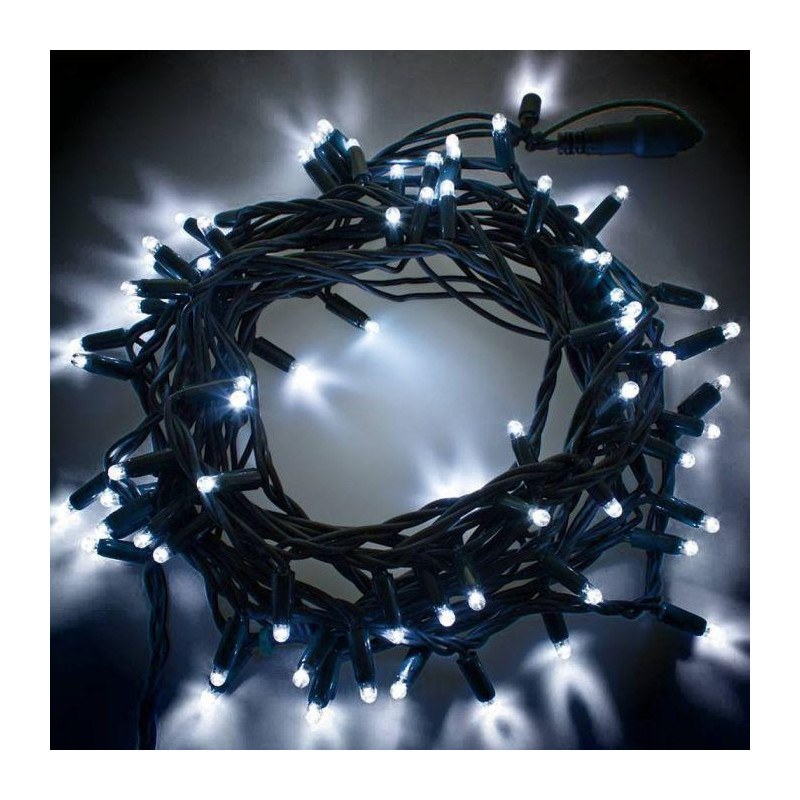 Catena 120 LED Bianco Freddo Flash Natale Senza Cavo Levante Shop