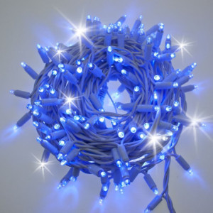 120 LED blu con flash 230V IP44 estensibili luci natalizie