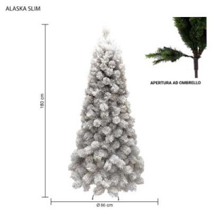 Albero Alaska Slim 108 cm in PVC Needle compatto e realistico