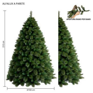 Albero Alfalux a parete 210 cm salvaspazio in PVC Needle