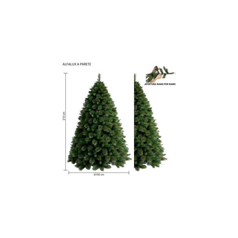 Albero Alfalux a parete 210 cm salvaspazio in PVC Needle