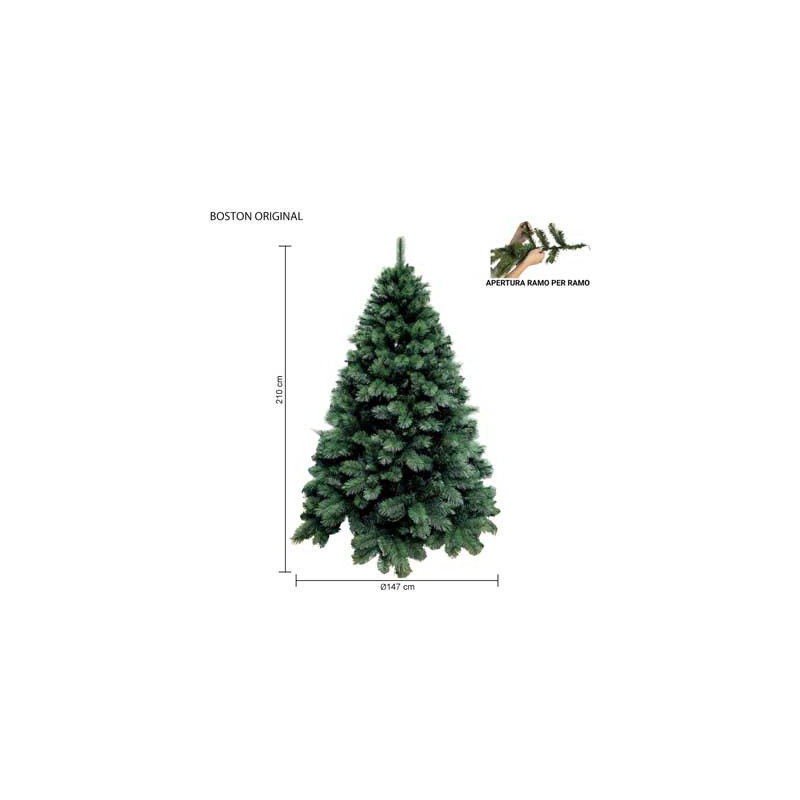 Albero Boston Original 210 cm in PVC Needle - Albero di Natale