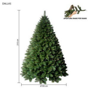 Albero Dallas 210 cm in PVC Needle folto e realistico