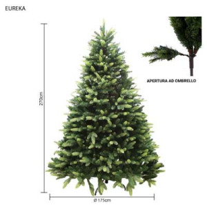 Albero Eureka 270 cm in PVC Needle folto e realistico