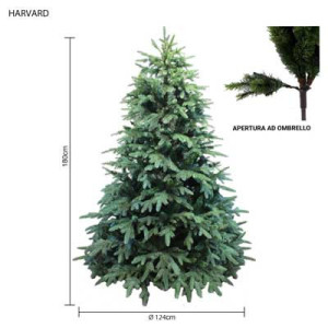 Albero Harvard 180 cm in PE PVC - Albero di Natale realistico