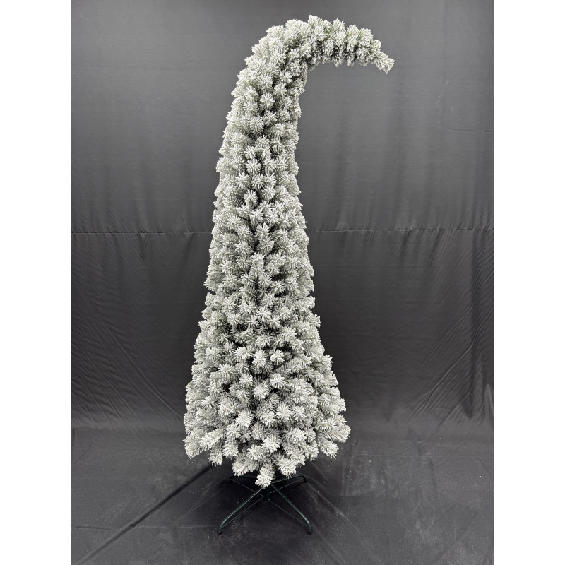 Albero ModGrinch innevato 240cm in PVC, design creativo Natale