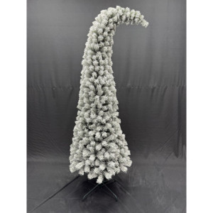Albero ModGrinch innevato 180cm in PVC, design originale Natale