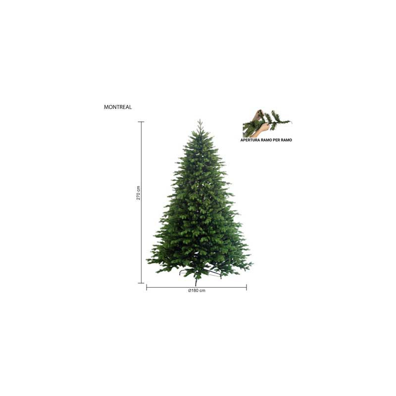 Albero Montreal 270 cm in Total PE antiallergenico realistico