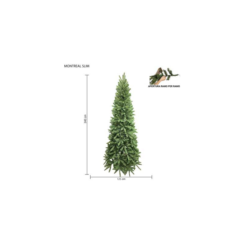 Albero Montreal Slim 240cm in Total PE antiallergenico