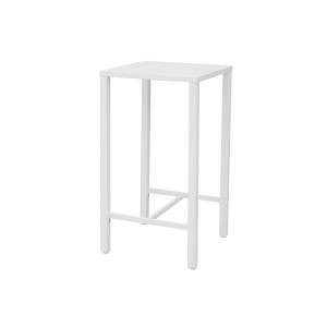 Tavolo Iseo Alto In Acciaio 70x70 Bianco Moia