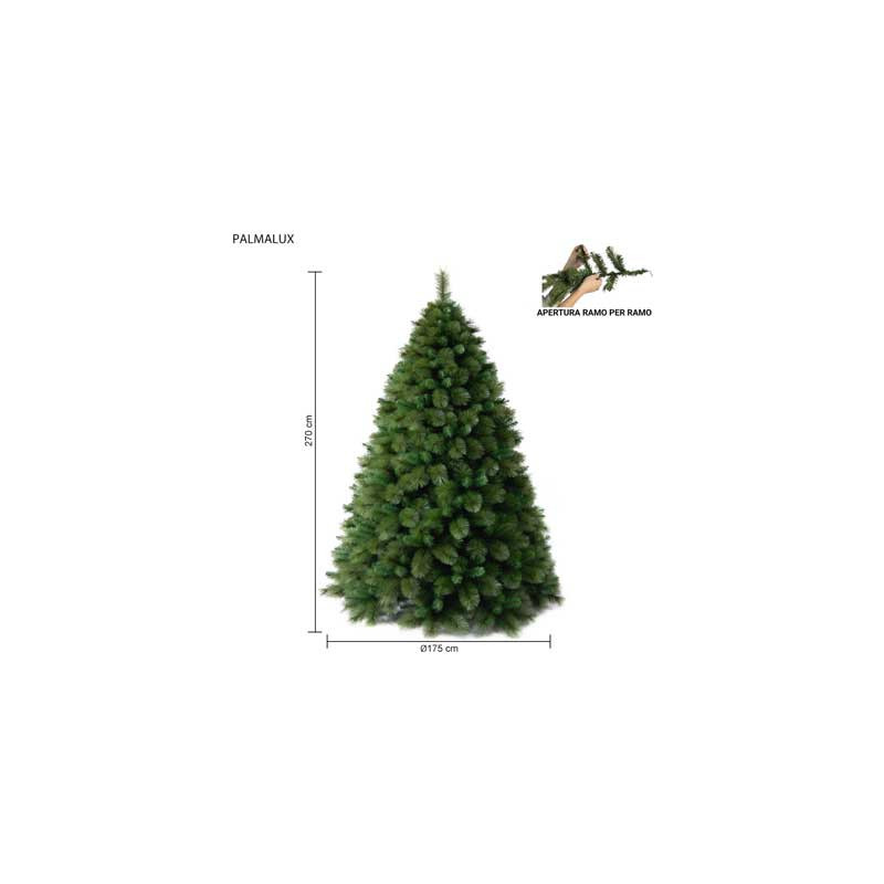 Albero Palmalux 270 cm in PVC Needle folto e realistico