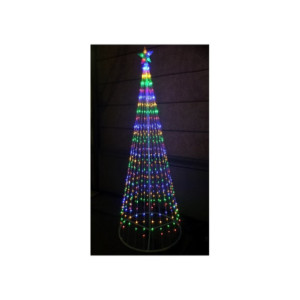 Albero Stile Basic 576 LED Multicolor Flash Rosso con Stella