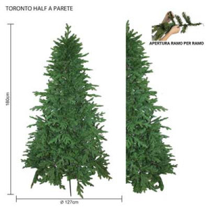 Albero Toronto half a parete 180 cm in total PE salvaspazio