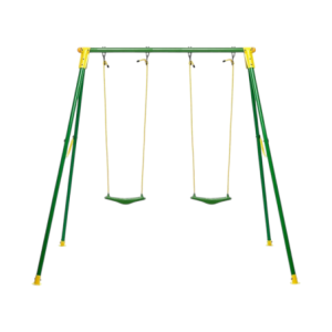 Altalena playground 2 posti verde e giallo gioco da giardino