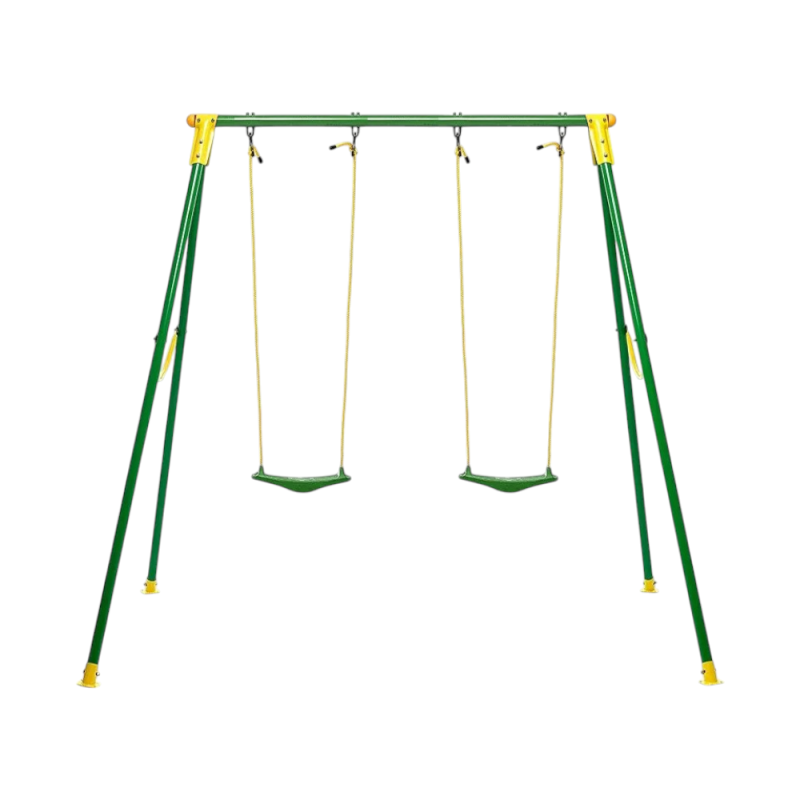Altalena playground 2 posti verde e giallo gioco da giardino