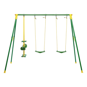 Altalena playground 4 posti verde e giallo gioco da giardino