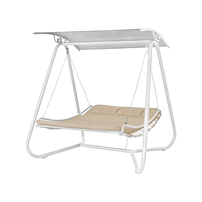 Amaca Bad Plane 2 posti bianca telo écru resistente e comoda