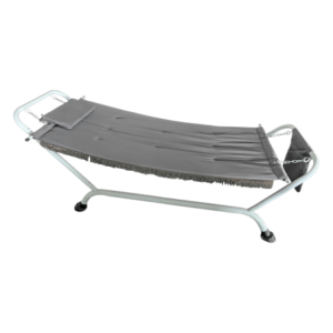Amaca Indyos Lux bianco tessuto grigio relax da giardino