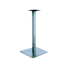Base tavolo inox 45x45 cm palo 6x6 H110 cm piatto 25 cm robusta