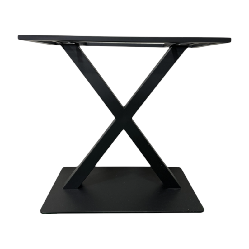Base tavolo metallo regolabile a croce Ø68mm H72cm nera