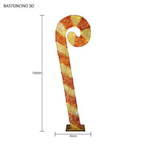Bastoncino 3D LED 100x30 cm 5 colori con telecomando moderno