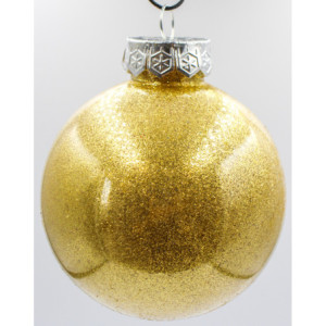 Box 10 Sfere 8cm Total Glitter Oro Decorazioni Natalizie