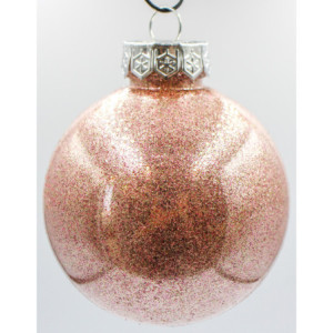 Box 10 Sfere 8cm Total Glitter Rosa Decorazioni Natalizie