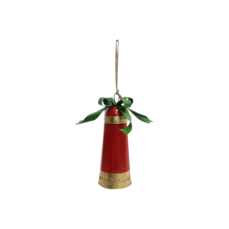 Campana Ring grande rossa e verde 60 cm decorazione Natale