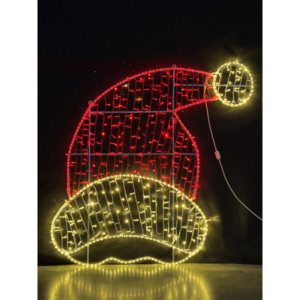 Cappello Babbo Natale bianco caldo rosso flash 146x150 cm