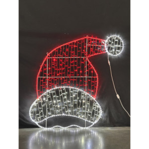 Cappello Babbo Natale bianco rosso flash 146x150 cm decorativo