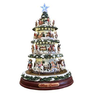 Carosello Magic Tree con luci, musica e movimento 42x42x61 cm