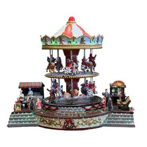 Carosello Magicland con luci, musica e movimento 39x28x34 cm
