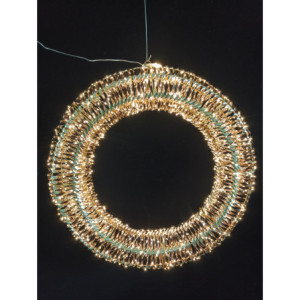 Corona con LED oro 80x15x80 cm 960L decorazione natalizia