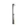 Doccia solare da giardino Rectangular Series nero e acciaio