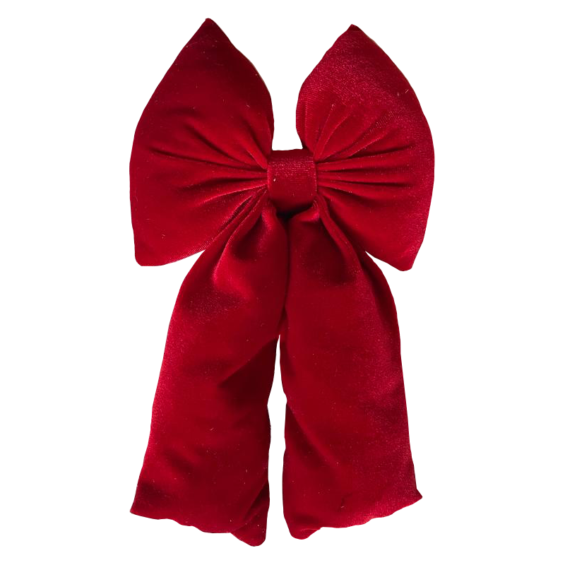 Fiocco Angle Medio 15x28cm Rosso Decorazione Natalizia