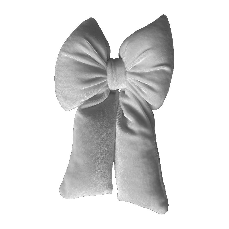 Fiocco Angle Small 11x20cm Argento Decorazione Natalizia