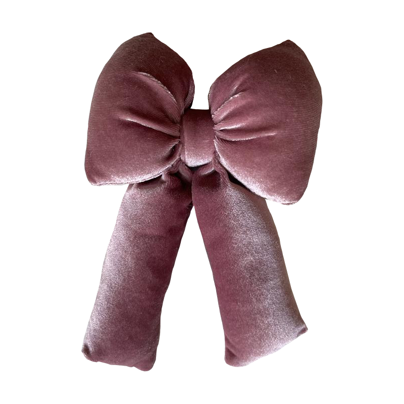 Fiocco Angle Small 11x20cm Rosa Cipria Decorazione Natale