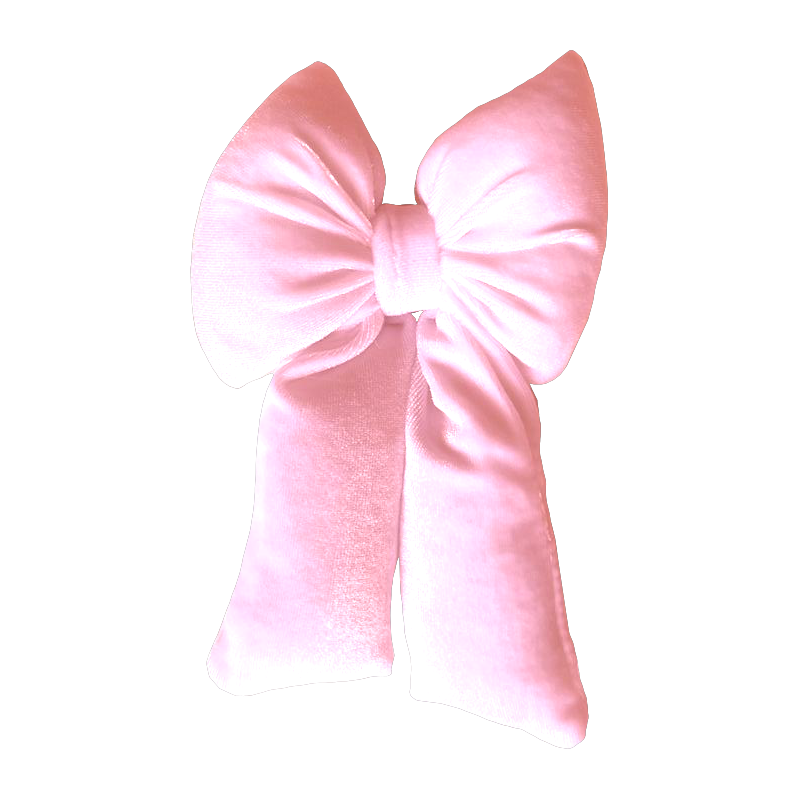 Fiocco Angle Small 11x20cm Rosa Decorazione Natalizia