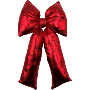 Fiocco Angle Small 11x20cm Rosso Laminato Decorazione Natale