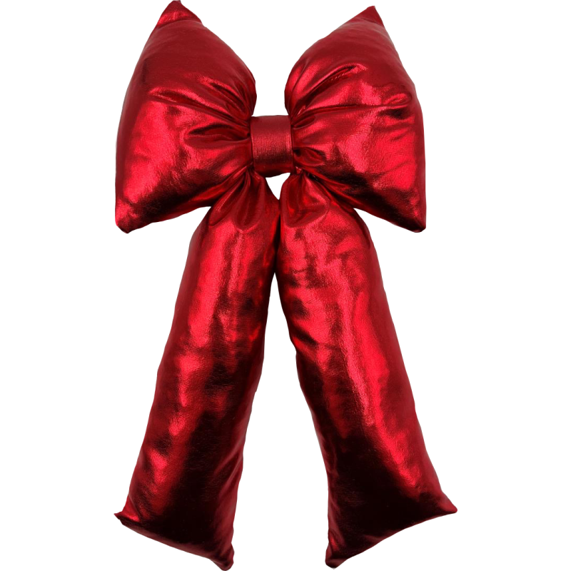Fiocco Angle Small 11x20cm Rosso Laminato Decorazione Natale