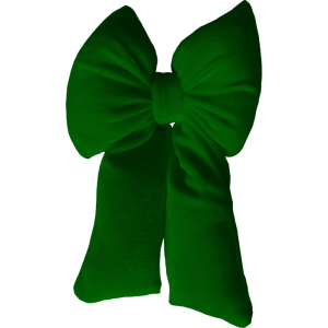 Fiocco Angle Small 11x20cm Verde Muschio Decorazione Natale