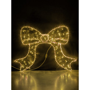 Fiocco bianco caldo con flash bianco 111x80cm - Decorazione luminosa