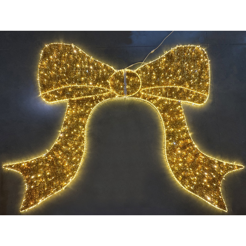 Fiocco bianco caldo con flash bianco 390x280cm - Maxi decorazione luminosa