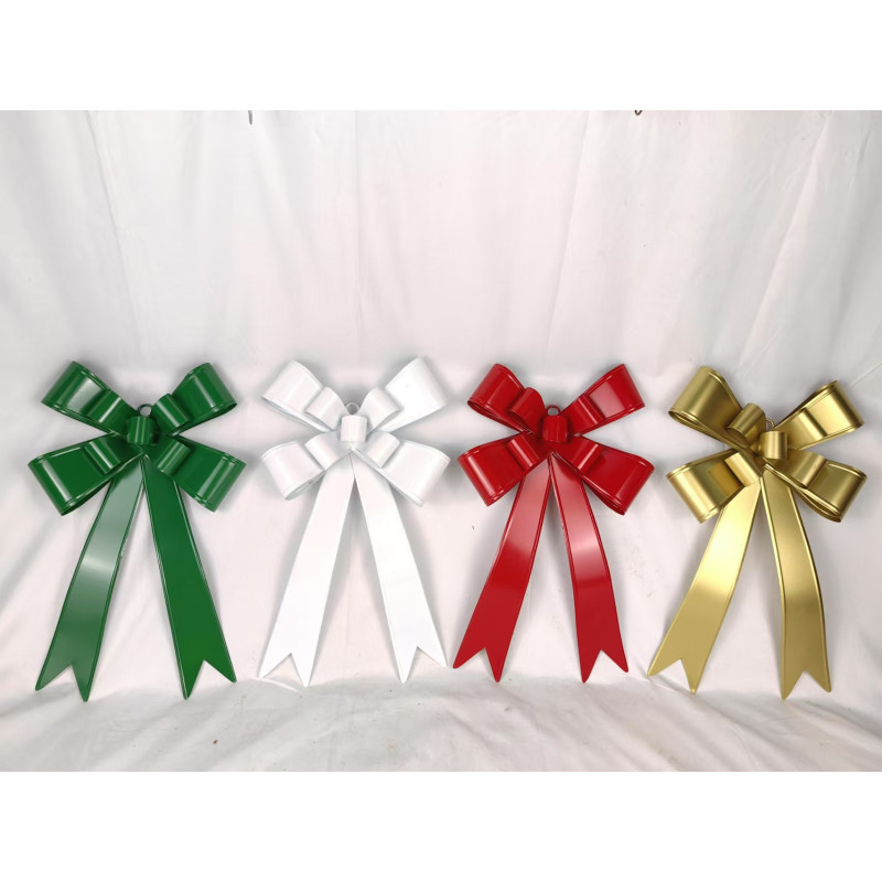 Fiocco in metallo oro S 17x4x29cm - Decorazione natalizia elegante