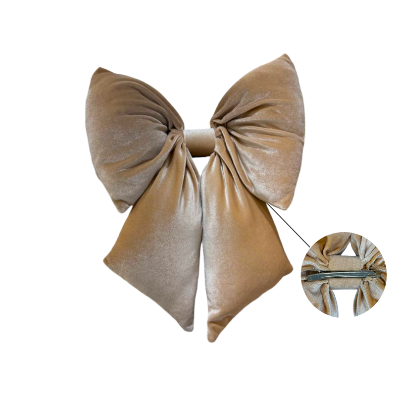 Fiocco Maxi 35x45cm Crema Decorazione Natalizia Elegante
