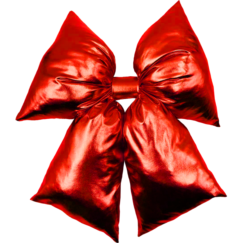 Fiocco Maxi 35x45cm Rosso Laminato Decorazione Natale