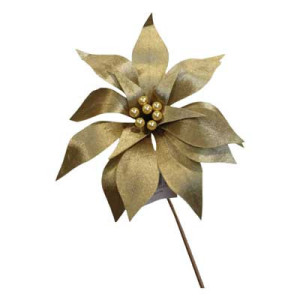 Fiore Elsa 36cm champagne - Eleganza decorativa per Natale e casa