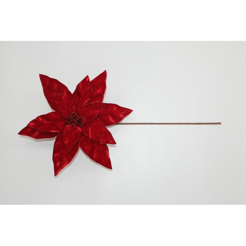 Fiore Stella Rosso 56cm Decorazione Natalizia Elegante