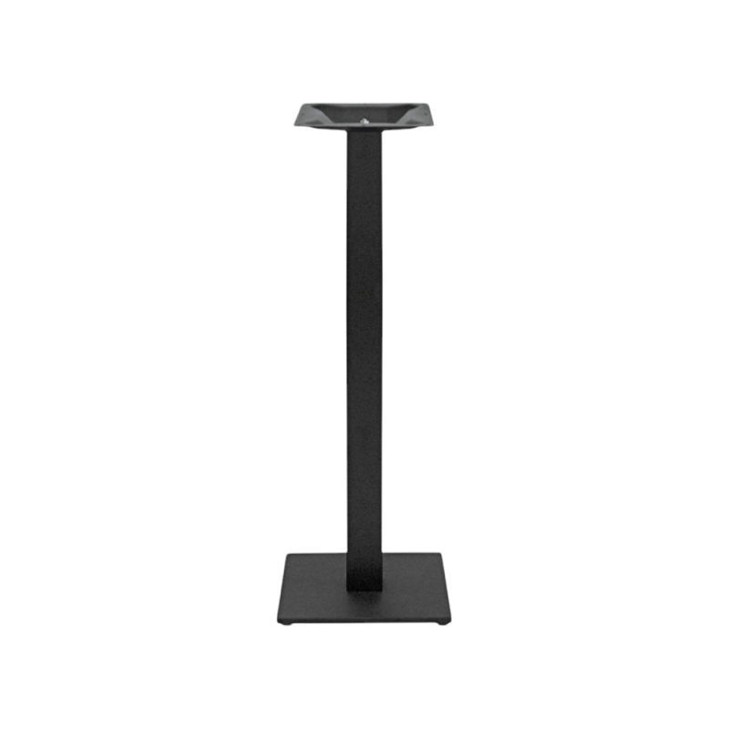 Gamba Table Met tubo Ø80mm H110cm nera piatto 30cm - Base alta robusta